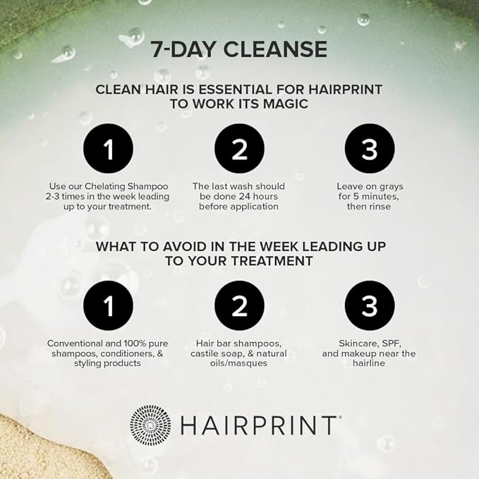 Hairprint True Color Restorer in Dark | Patented for Restoring Gray Hair | Replenishes Natural Pigment | Adds Body, Strength, & Texture | At-Home Treatment | Dye-Free & Non-Toxic