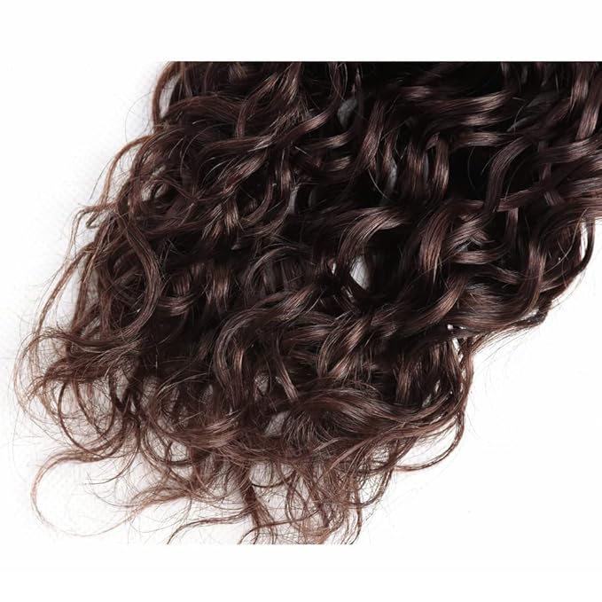 Color 4 Curly Bundles Human Hair Brown Bundles 16 18 20 Inch Niegmeag Virgin Soft and Skily Remy Hair Extensions Double Weft Chocolate Brown Kinky Curly Bundle