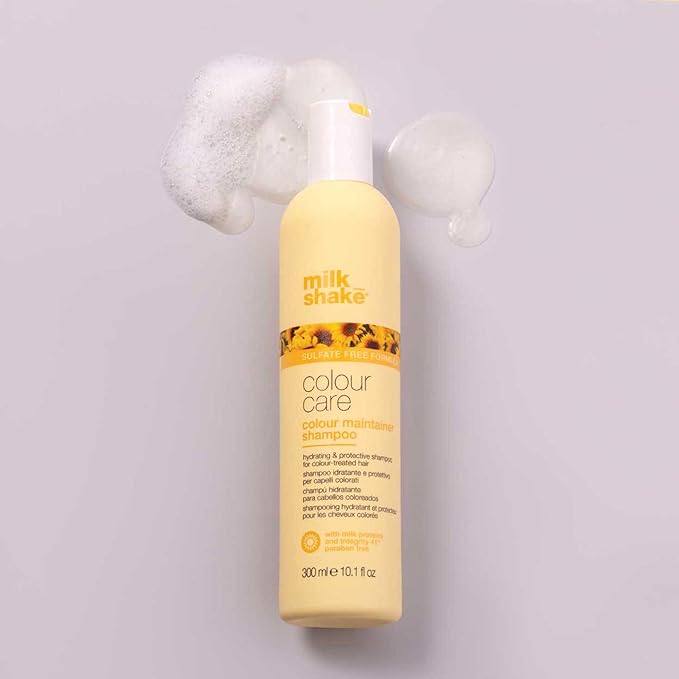 milk_shake color maintainer shampoo | for color-treated hair | sulfate-free formula with milk proteins and sunflower seed extract to help preserve color | 1.7 fl oz