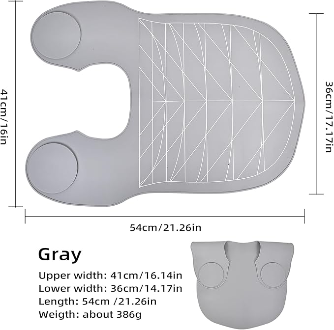Professional Hair Cutting Cape with Geometric Grid Pattern, Longer Silicone Waterproof Cutting Mat,Neck Guide