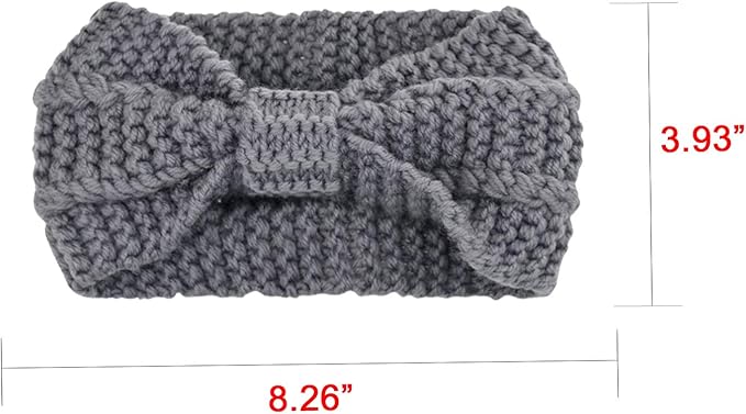 DRESHOW Knit Crochet Headband for Women Ear Warmer Soft Turban Stretch Warmer Headbands Winter Fashion Head Wrap