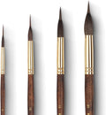 Nicpro 4 PCS Watercolor Brushes Professional, Extended Needle Point Brush Set, Sable Watercolor Brushes with Synthetic Extra Long Tip for Fine Detailing - Watercolor Acrylic Gouache Inks Painting
