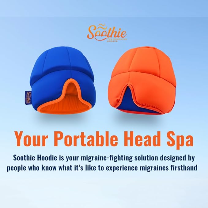 Soothie Migraine Relief Cap – Ice Headache Hat for Migraine & Sinus Relief, Cooling Gel Hot & Cold Therapy Mask, Soft Sleep-Friendly Design for Stress & Hangover Relief