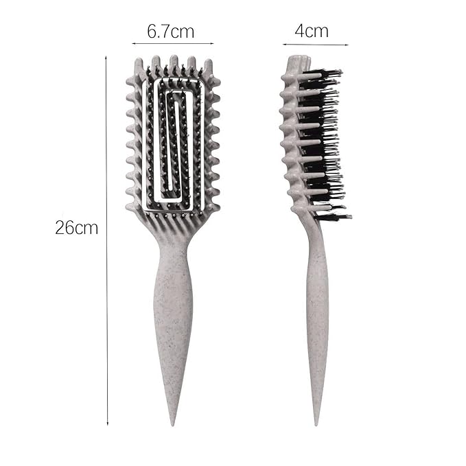 Curly Hair Brush Candybrush Curl Defining Brush for Detangling Shaping and Defining Curls for Women, Men, Wet & Dry Hair (Beige)