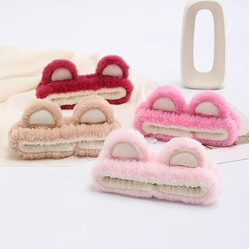 15PCS Cute Cat Ears Spa Headband for Washing Face Makeup Skincare Headband with Wrist Bands, Sleepover Party Supplies for Women/Teen Girl Trendy Stuff Present (15PCS Bear Ears, standard size)