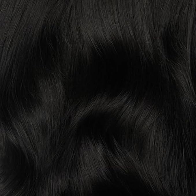 Luxy 100% Remy Human Hair – Halo Clip-In Hair Extensions –Natural Looking Volume & Length - One-Piece - Easy 5-Min Application 150 grams 12" Off Black Halo