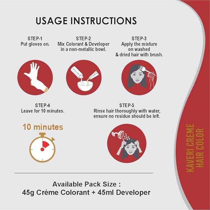 Creme Hair Color Permanent Hair Dye Color - With Improved Creme Formula for 100% Gray Coverage Ammonia Free Hair Color Dye for Rich Bright Long lasting (Flame Red, 3.04 Fl Oz)
