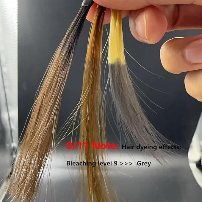 PureStyle 100g Professional Permanent Hair Color Dye Cream Ammonia Free, Long Lasting Grey Color, Natural Shine, For All Hair Types Easy At Home Application (0/11 Grey)