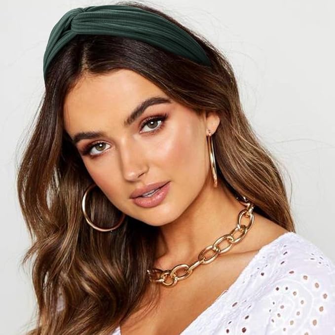 Elastic Knotted Headbands for Women Cloth Head Hair Bands for Women's Hair Non Slip Boho Wrap Twisted Hair Accessories