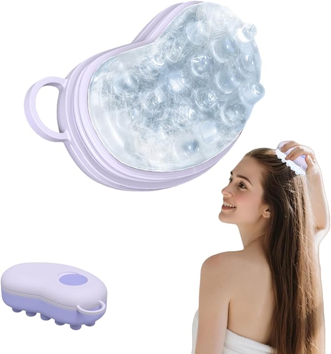 Scalp Ice Massager for Migraine Relief, Headache Care Ice Therapy Back to School Essentials, Stress & Hangover Natural Cooling Therapy Detachable Ice Compress Tool (Purple)