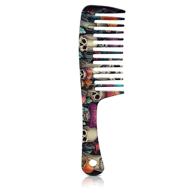 Wide Tooth Comb,Effortless Tangle Removal for Curly, Wet, Long Hair Wet,Cute Aesthetic Design for Women Men and Girls (Orange-20)