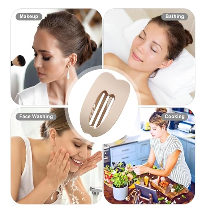 Flat Hair Clips for Women 4Pcs Matte Flat Claw Clips Strong Styling Large Hair Clips for Thick Hair and Fine Hair Strong Hold No Slip Grip Hair Claw Clips French Duckbill Hair Clip (Neutral Colors)