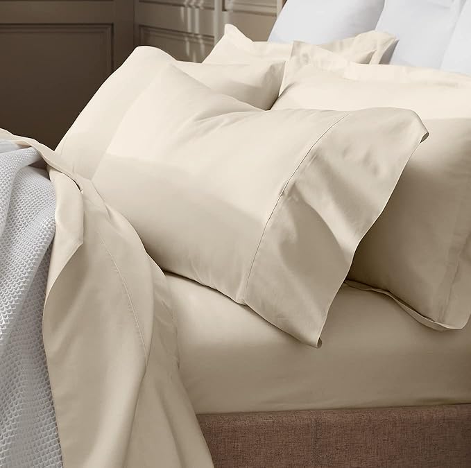 Boll & Branch Signature Hemmed Pillowcase Set - King, Natural - Luxury 100% Organic Cotton - Buttery Soft and Breathable - Softer with Every Wash - 2 Pillowcases Included