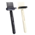 Boar Bristles Hair Brush for Women and Men, Detangling Hair Brush for Smoothing Massage Add Shine, Nylon&Boar Bristles Detangler brush for Hair Healthy (Cleaner-2PcsBlackWhite)