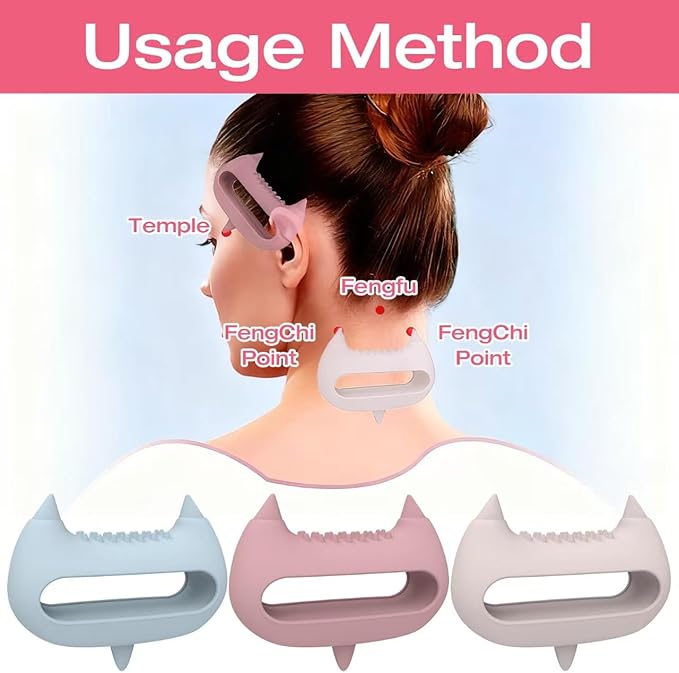 Relief Head & Body Acupressure Massager - Flexible Silicon Tool for Headache, Neck, Shoulder, Leg Pain, Muscle Fatigue & Circulation Boost - Post-Workout Recovery & Full-Body Massage (Blue)