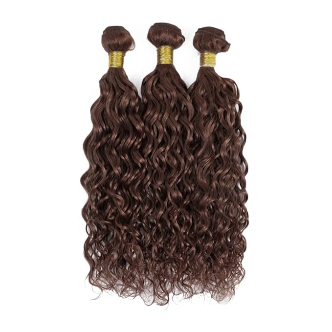 Brown Kinky Curly Human Hair Bundles Color 4 Bundle Niegmeag Virgin Remy Hair Chocolate Brown Curly Bundles 20 22 24 Inch Double Weft Hair Weave Dark Brown Color