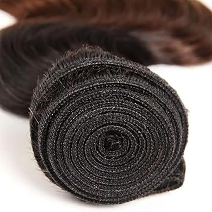 30 32 34 Inch Ombre Bundles Human Hair 4/27 Body Wave Bundles Niegmeag Virgin Soft and Silky Remy Hair Extensions Double Weft 3 Tone Honey Blonde and Brown Body Wave Bundle