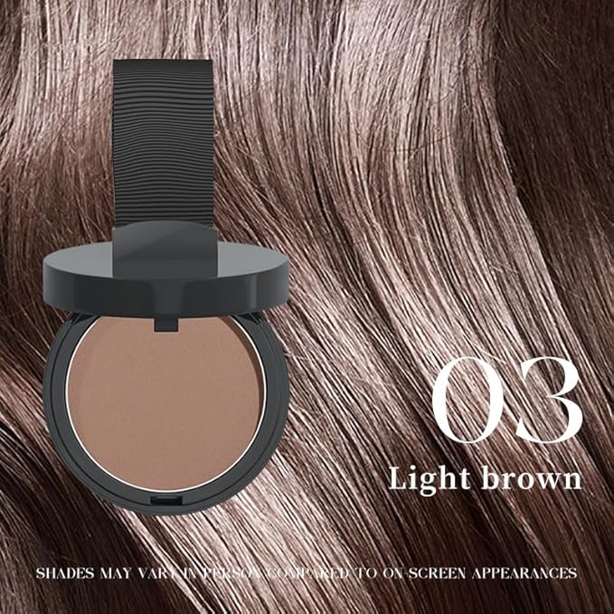Maycheer Hairline Powder for Women - Hair Rich Shading Powder, 30 Colors Magic Root Cover Up (Light Brown 03)