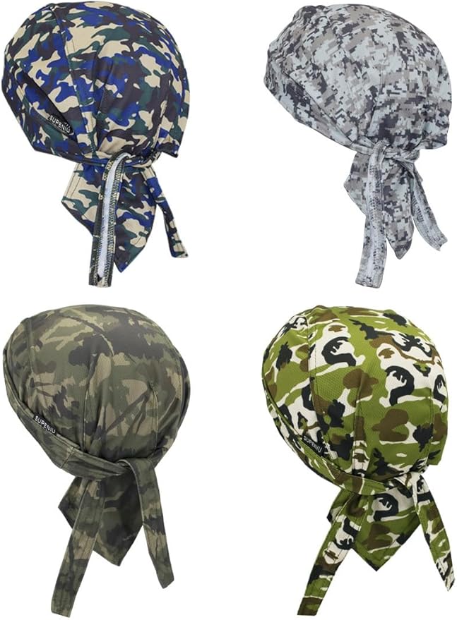 Doo Rags Beanie Hats Skull Caps Dew Rag Bandana Helmet Liner Motorcycle Cycling Cap Do Rag Headwrap for Men and Women
