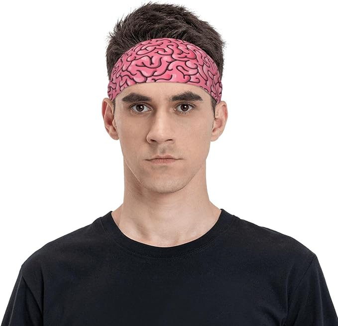 Sports Sweatband for Men and Women, Sweat-Absorbing Headbands for Moisture Wicking, Suitable for Fitness Running Cycling Hiking Yoga Football Exercise