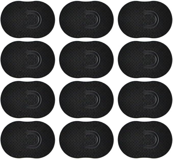 Pocket Palm Combs Soft Portable Shampoo Pocket Combs Massager Hair Brush Comb Black Scalp Massager Brush Comb 12 PCS