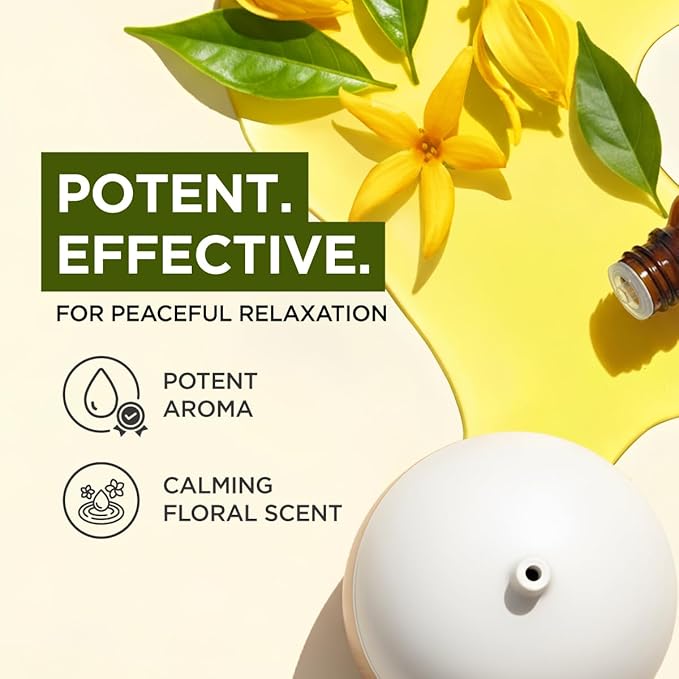 Gya Labs Ylang-Ylang Essential Oil - 0.34 Fl Oz - for Hair, Skin, Diffuser, Aromatherapy & DIY Candle Making Scent