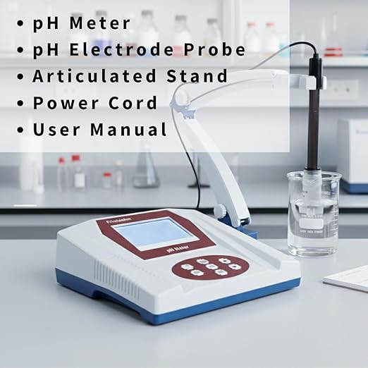 Fristaden Lab Benchtop pH Meter | USA Company | (Upgraded Glass Lab Electrode - 6501)