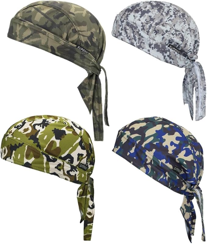 Doo Rags Beanie Hats Skull Caps Dew Rag Bandana Helmet Liner Motorcycle Cycling Cap Do Rag Headwrap for Men and Women