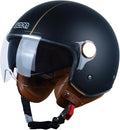 Open Face Motorcycle Helmet for Adults, DOT Approved,3/4 Retro Vespa Helmet, Dual Visors Men's and Women's Motorbike Casco for Moped Cruiser Bobber and Chopper