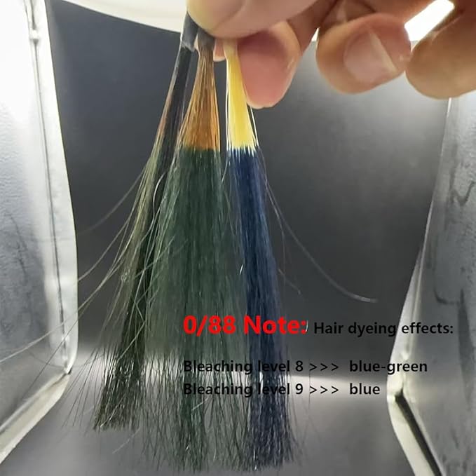 PureStyle 100g Professional Permanent Hair Color Dye Cream Ammonia Free, Long Lasting Blue Color, Natural Shine, For All Hair Types Easy At Home Application (0/88 Blue)