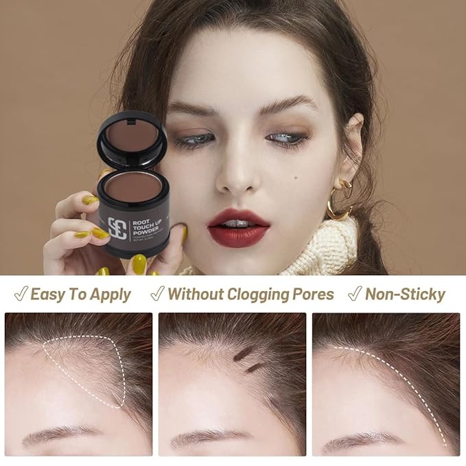 SOVONCARE Hairline Powder - Root Touch Up & Gray Hair Concealer for Men and Women, Instantly Covers Thinning Hair and Bald Spots, Natural-Looking Coverage Dark Blonde 0.35 oz