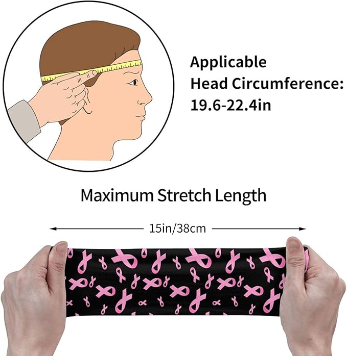 Sports Sweatband for Men and Women, Sweat-Absorbing Headbands for Moisture Wicking, Suitable for Fitness Running Cycling Hiking Yoga Football Exercise