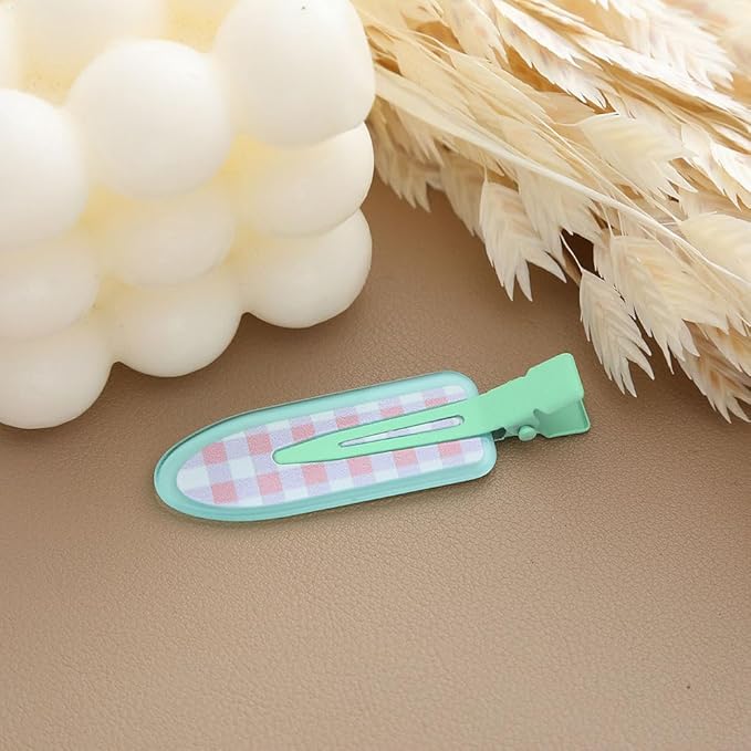 2 Pcs Cute fruit hair clip for Women Girls thick,thin hair.No Bend No Crease Hair Clips for styling sectioning hair barretters fine (Sea salt avocado)