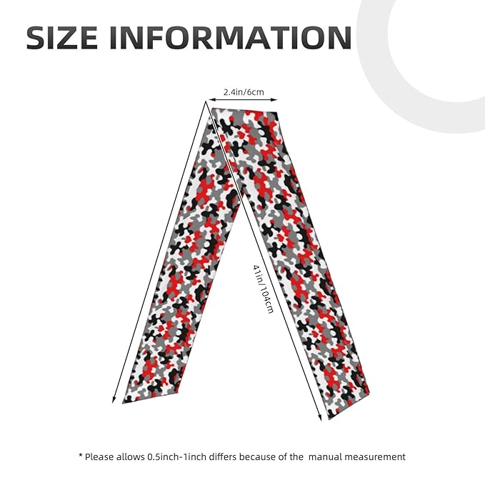 Men's Women Military Red Camo Army Camouflage Sports Sweatband Boho Style Lovely Head Ribbon Headdress for Yoga Athletic Spa