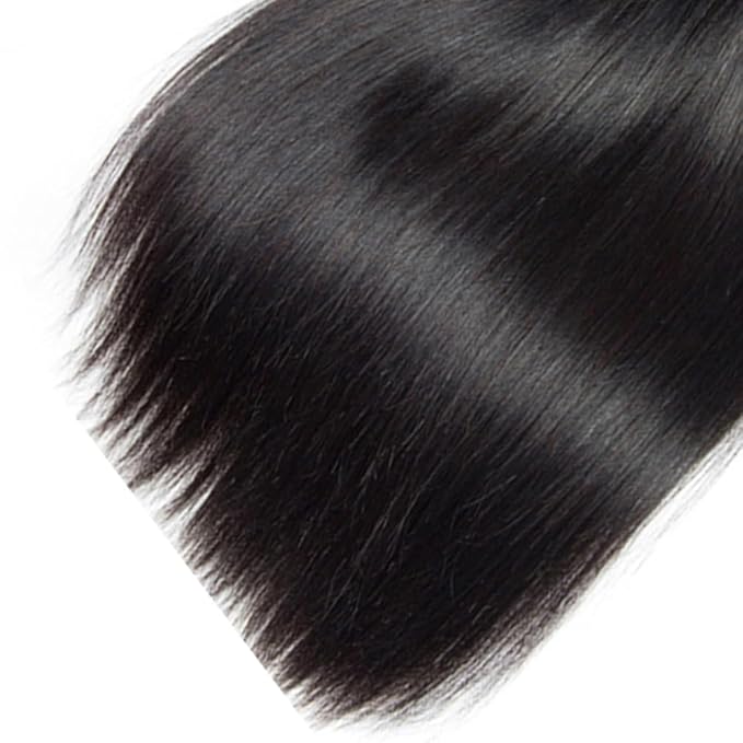 28 Inch Color 1B Straight Bundles Human Hair Natural Black Bundles Brazilian Virgin Remy Hair Extensions Double Weft Soft and Silky Natural Black Straight Bundle Hair Weave 100g