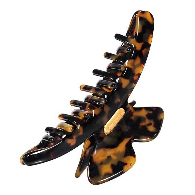 Acetate Hair Clip for Women, SHE'S FREE STYLE JUST FOR YOU [2024 New] Premium Tortoise Shell Hair Claw Clips, Butterfly Hair Accessory (Tortoise-Butterfly)