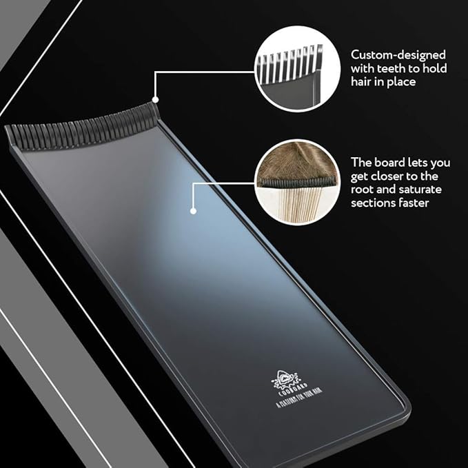Authentic Cooboard Balayage Board with Teeth | Original Highlighting Paddle from The Maker of Cooboard Hair Highlighting Kit | Easy to Clean, Sturdy, Lightweight (Cooboard XL Black)
