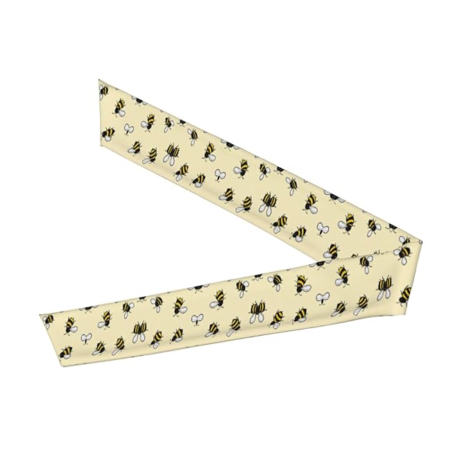 Men Women Novelty Sports Sweat Bands Hair Accessories for Sports Workout Shower, Elastic Multi Style Cute Bee Pattern Hair Band Headdress