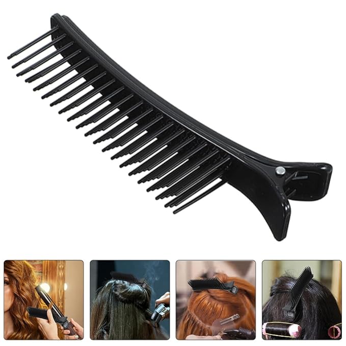 NOLITOY 4Pcs Hair Sectioning Grip Clips, Professional Parting Comb Clips Hair Styling Tools for Cutting Coloring Dying Salon