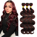 99j Bundles Human Hair P1B99j Body Wave Bundles 2 Tone Black and Burgundy Bundle 20 22 24 Inch Peruvian Unprocessed Virgin Remy Hair Extensions