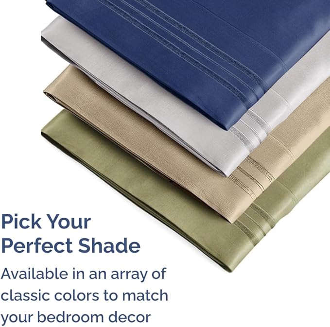 Queen Pillow Cases Set of 4 - Ultra Soft Hotel Quality Pillowcase Covers - Comfy, Cozy & Wrinkle Free - Shrink, Stain & Fade Resistant - Machine Washable Pillow Protectors - 4 Piece Set - Sage Green