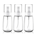 Cosywell Travel Spray Bottle TSA Approved 2oz 60ml 3 Pack Leak Proof Fine Mist Spray Bottles Empty Plastic Refillable Spray Bottle for Perfume Essential Oils Toners Rose Water Cosmetics(3Clear)