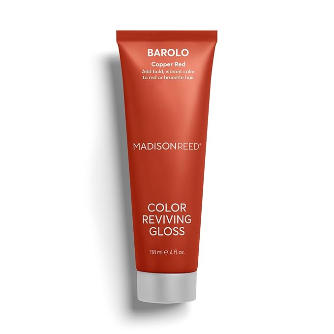 Madison Reed Color Reviving Gloss, Barolo - Red, Semi-Permanent Hair Dye, Enhances Hair Color & Corrects Tone, Adds Brilliant Shine, Keratin & Argan Oil, 4 Fl Oz (118 mL)