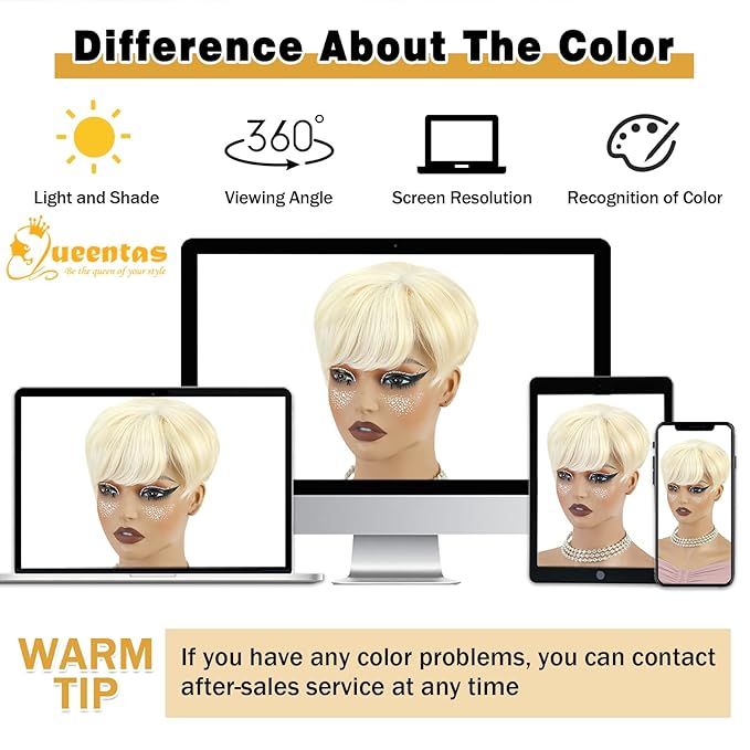 QUEENTAS Short Blonde Hair Toppers for Women with Thinning Hair Piece 360°3D Cover with 5 Clips Wispy Bangs 6.5"*6" Large Coverage Synthetic Hairpieces for Men(Mixed Blonde/#613)