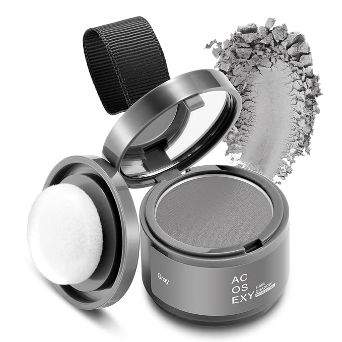 Root Touch Up Powder - Instant Gray Hair Coverage for Hairline, Eyebrows, Men's Beard, and Bald Spots