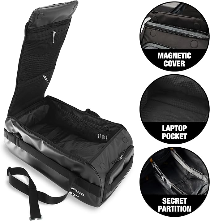 Blackbriar Range Duffel 30L Cactus Grey, Convertible Backpack with Patented Magnetic Access, Modular S-Partition, Dual Shoe Garage | Waterproof Drycoatex™ for Tactical, Travel, Gym