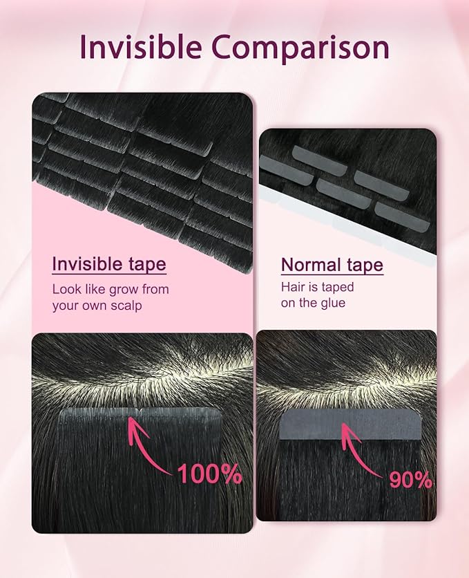 Pinkpearl Invisible Tape in Hair Extensions Human Hair, 20pcs 22inch 60g #2/6/18 Balayage Dark Brown to Chestnut Brown and Ash Blonde Injection Tape in Extensions Real Remy Human Hair Injected
