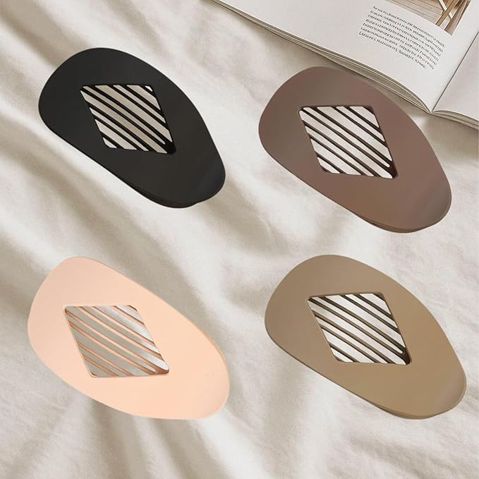 4PCS Duckbill Hair Clips,Simple Elegant Duckbill Hair Clip for Women, Strong No-Slip Grip Flat Hair Clips for Thick Hair,Duckbills Flat Hairs Clips For Women & Girls