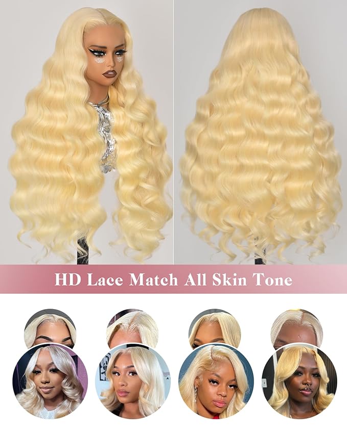 18 Inch Wear And Go Glueless 613 9x6 HD lace front wig Human Hair Pre Plucked Pre Cut For Beginners Human Hair 180% Density Body Wave Lace Front Wigs No Glue Pre Cut 3 Seconds To Wear Glueless Wig