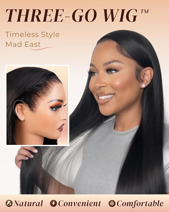 Arabella Hair 13x6 Lace Front Wigs Human Hair 210% Density Glueless Wig Human Hair 100% Straight Human Hair Wigs 12A Pre Plucked Pre-Bleached Pre-Cut Glueless Wig (22inch,13x6 Straight Hair)